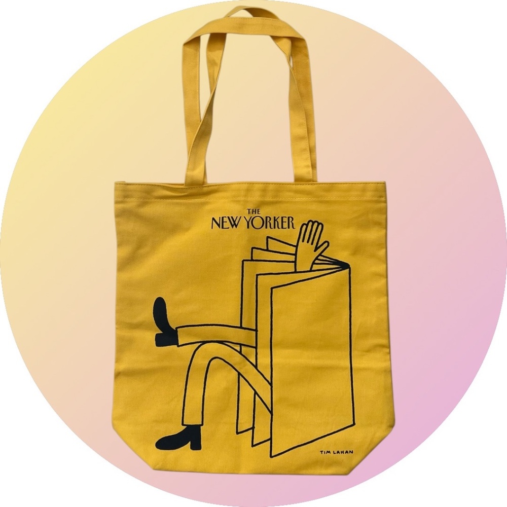 The New Yorker 2021 limited edition yellow canvas tote bag NWOT
